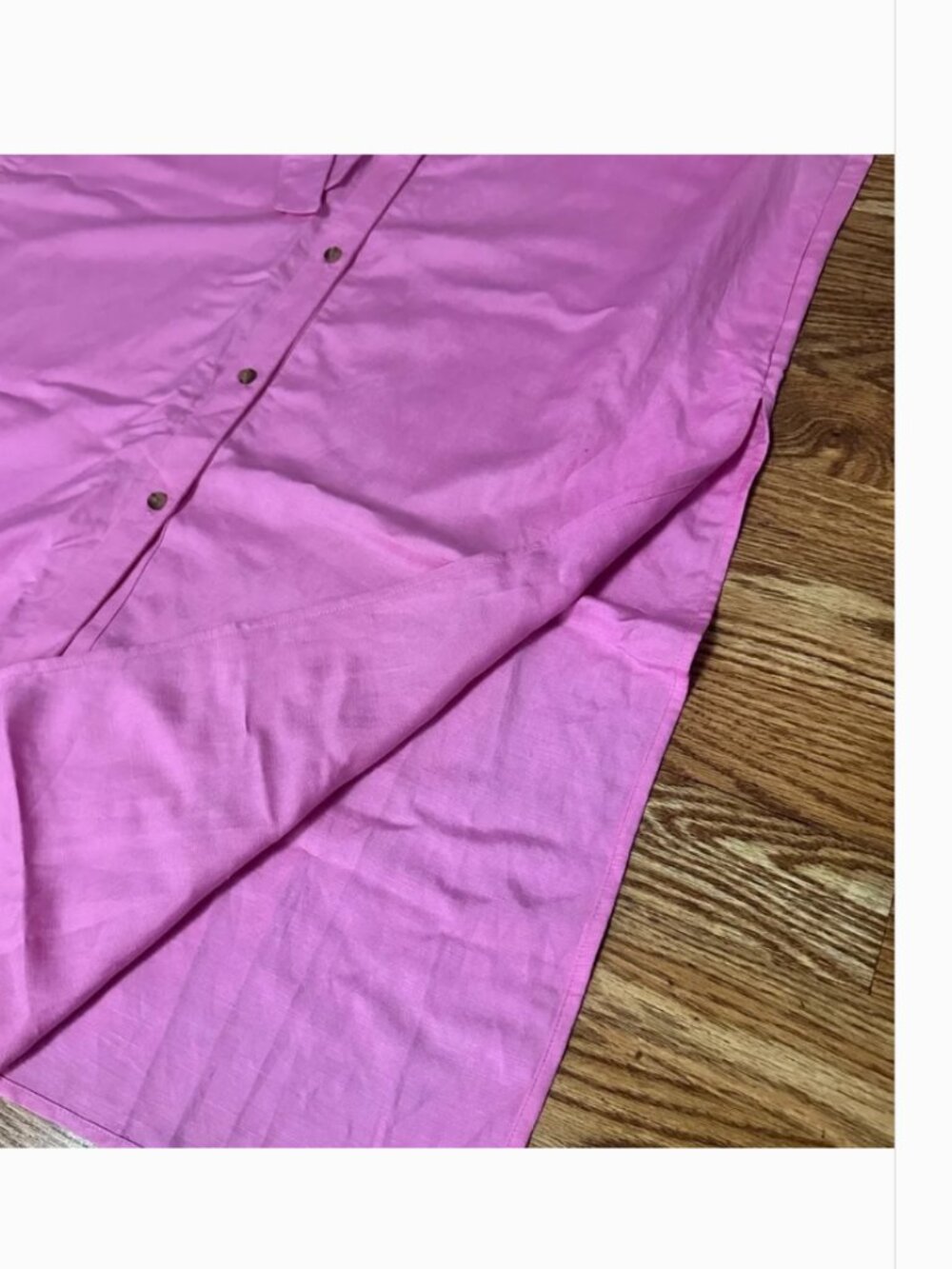 NWT! Loft - Linen Blend Maxi Pocket Shirtdress Button-Up 34965801 | Pink Punch - Picture 9 of 11